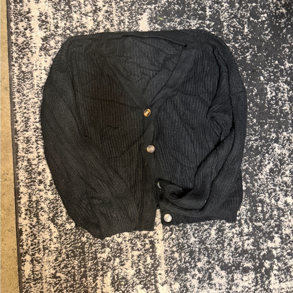 Black Women's Cardigan Sweater